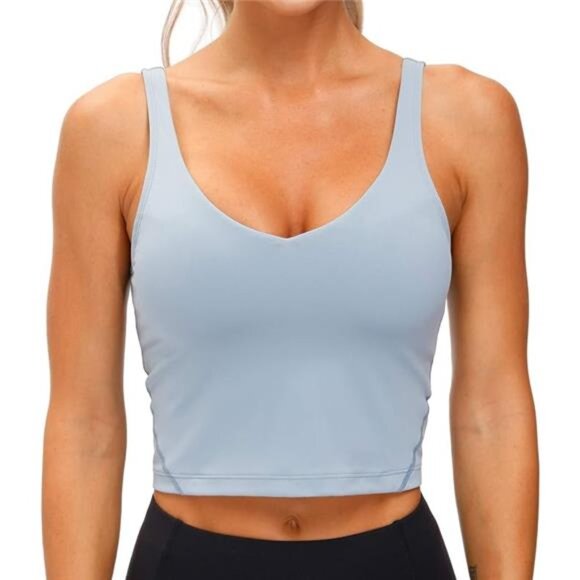 THE GYM PEOPLE Womens' Sports Bra Longline Wirefree Padded with Medium Support - Picture 7 of 7
